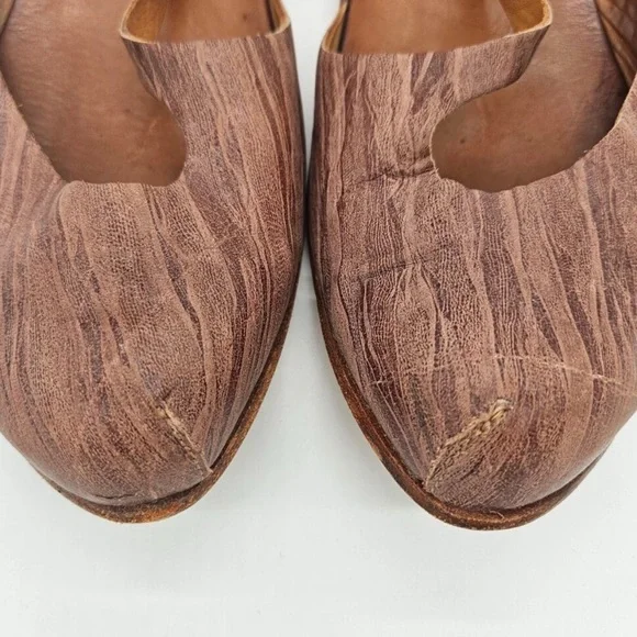 CYDWOQ Vintage style leather mary jane brown sandals sz 42 - Picture 2 of 5